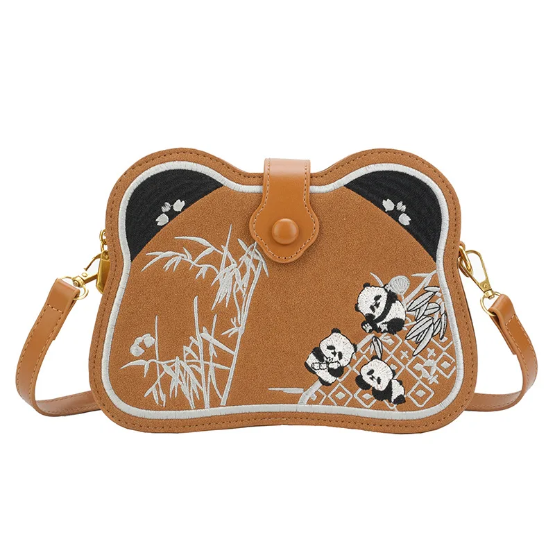 

Chinese Style Panda Embroidery Fashion Versatile Shoulder and Crossbody Bag Spring New Women's Handbag