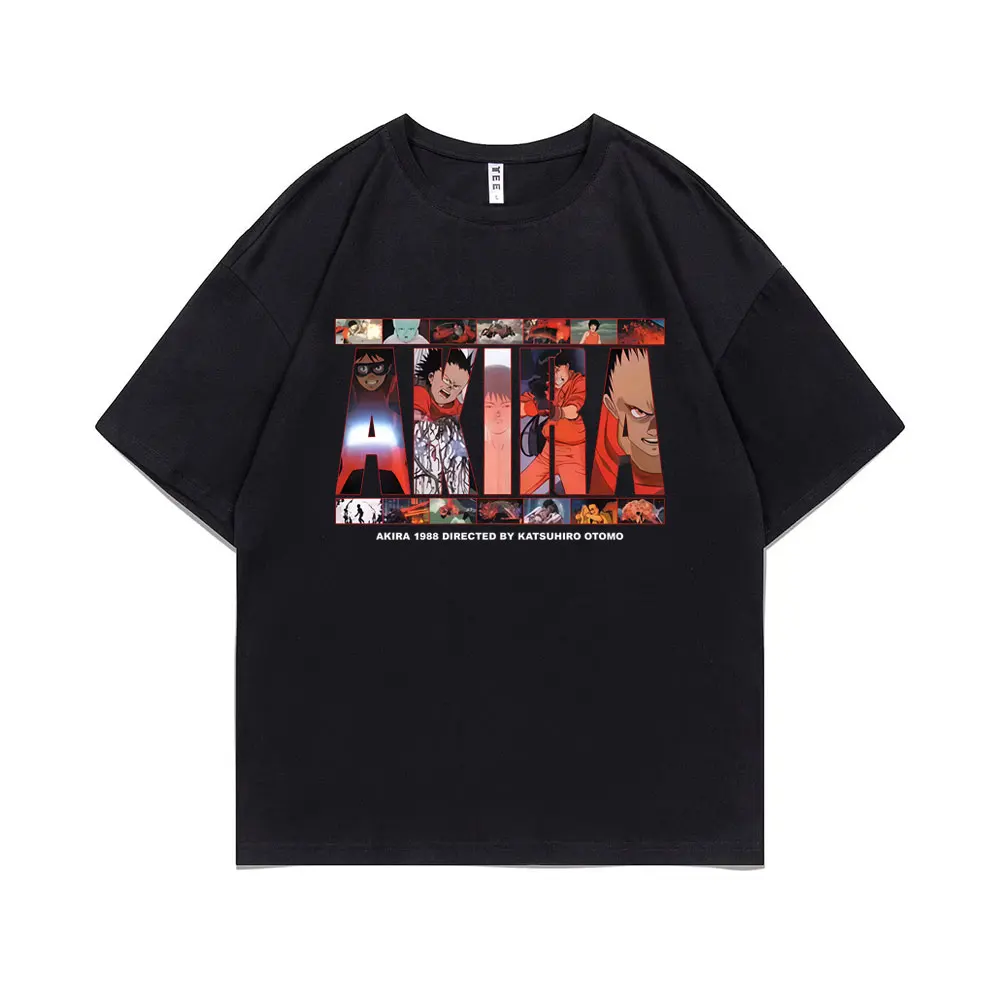

Japanese Science Fiction Cartoon Movie Anime Akira Tetsuo Shima Shotaro Kaneda T Shirts Men Y2k Hip Hop Punk Oversized T-shirts