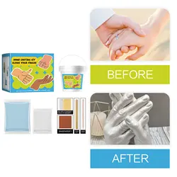 Family Hand Casting Kit Hand Printing Mold Plaster Handprint Keepsake Casting Hand Holding Statue Molding Foot Print Model Set