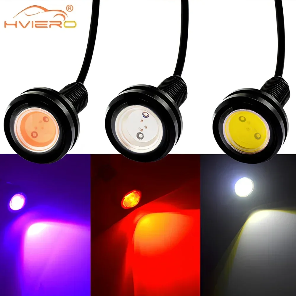 4PCS 23mm Eagle Eye Daytime Running Backup Car Lamps Motor Parking Turn Signal Light Brakes Trunk Lantern Waterproof Multicolor