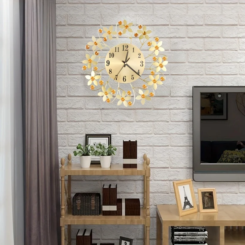 38cm Modern Wall Clock Creative Simple Flower Wall Clock Living Room Bedroom Office Decoration Home Accessories Gift