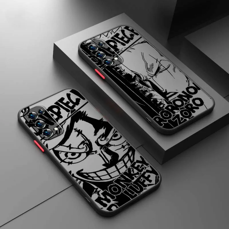 

Trend Zoro One Piece Luffys Art Phone Case For OPPO Find X3 X5 Lite Pro A98 A94 A93 A78 A79 A76 A58 A57 5G Frosted Translucent