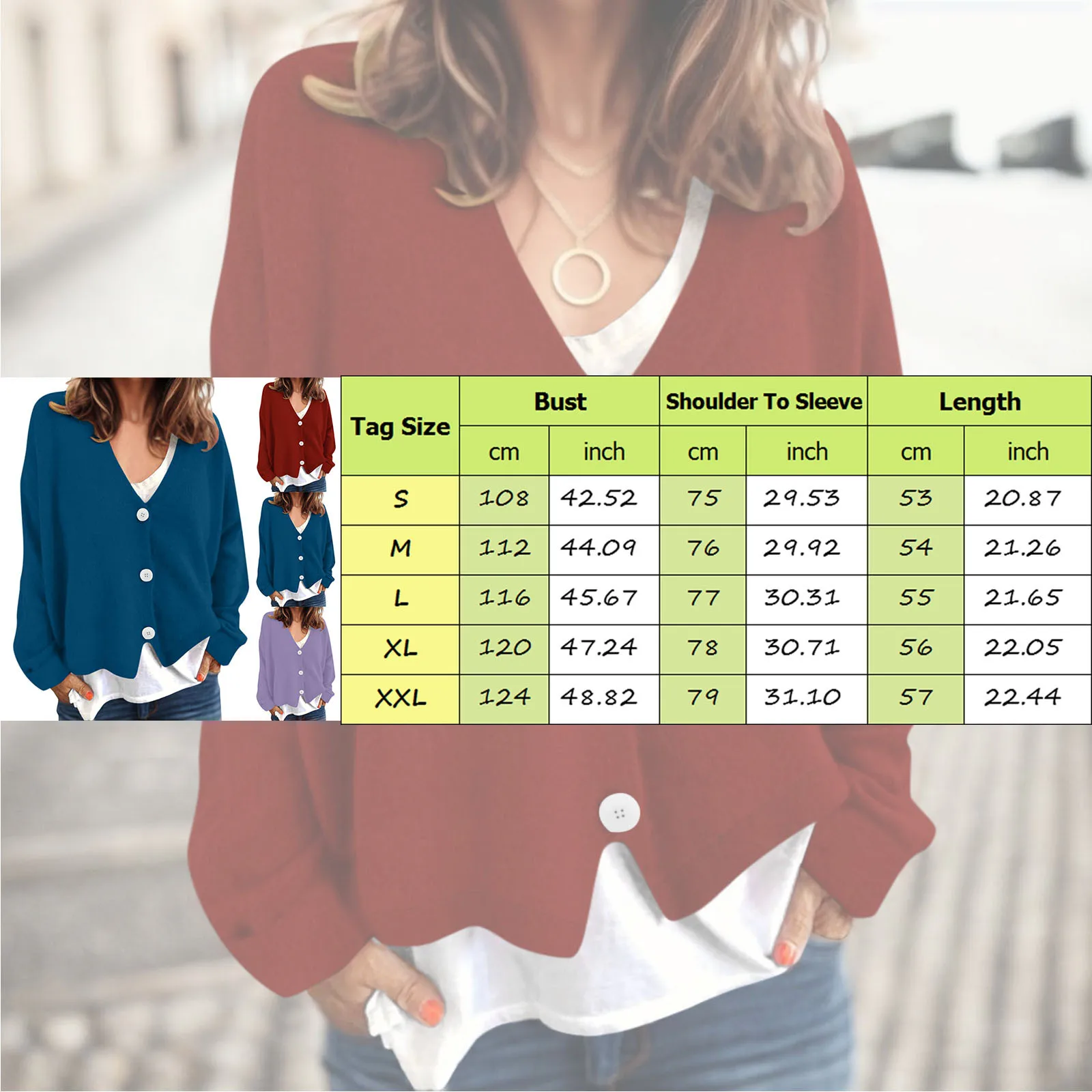 Plus Size 2024 New Autumn Winter Knitted Cardigan Women'S Casual Fashion Solid Color Short Sweater Loose Long Sleeve Jacket Coat