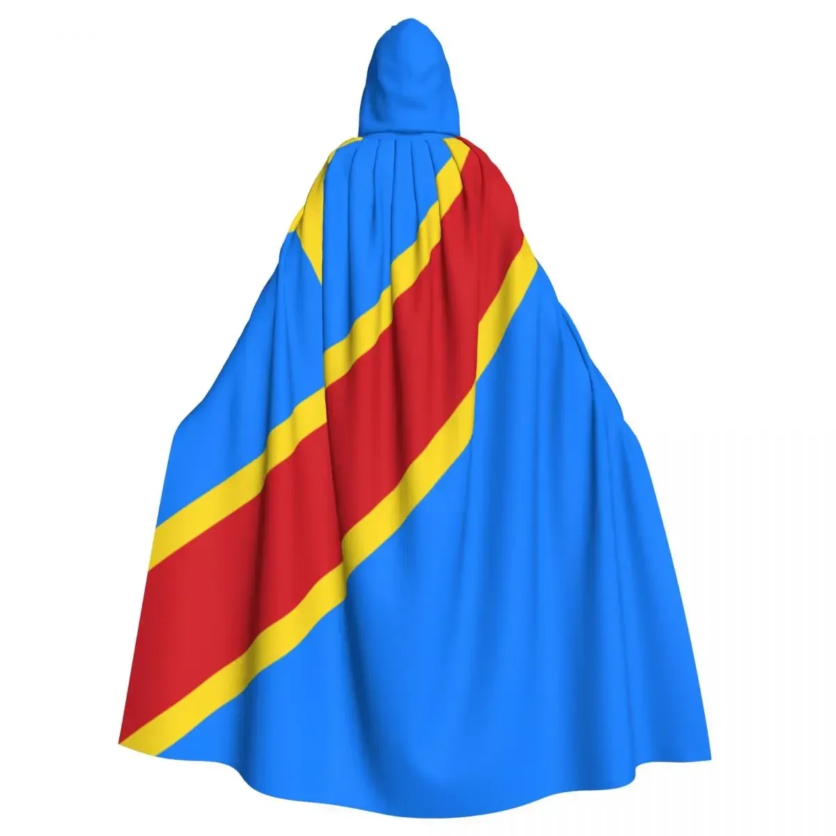 Democratic Republic of The Congo Flag Adult Cloak Cape Hooded Unisex Witch Party Reversible Hooded Adult Vampires Cape Cloak