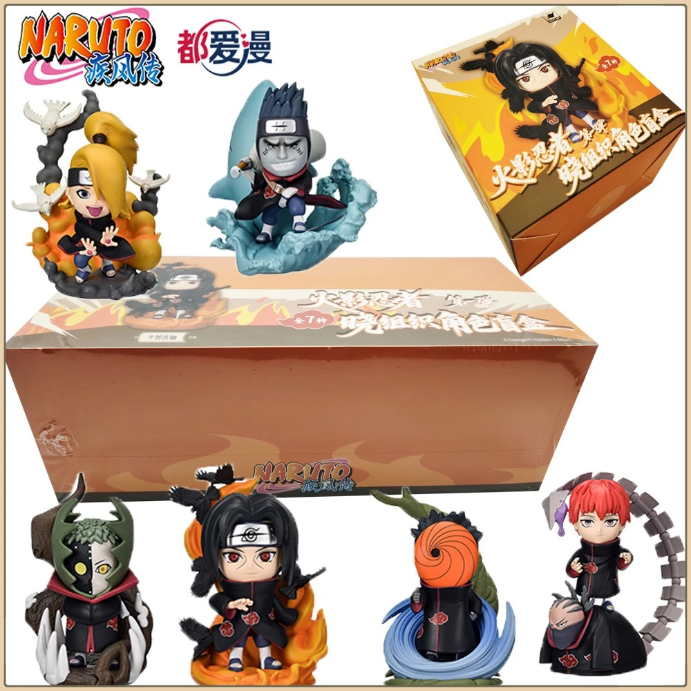 

Original Naruto Akatsuki Characters Series Blind Box Cartoon Fashion Trend Model Toys Decorative Ornaments Kids Hobbies Gifts