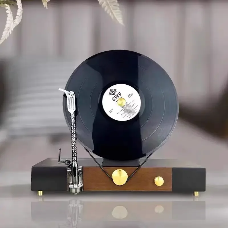 

Modern Vintage Solid Wood Gramophone Vinyl Record Player Music Theme Home Decorations Party Supplies Art Original Designs