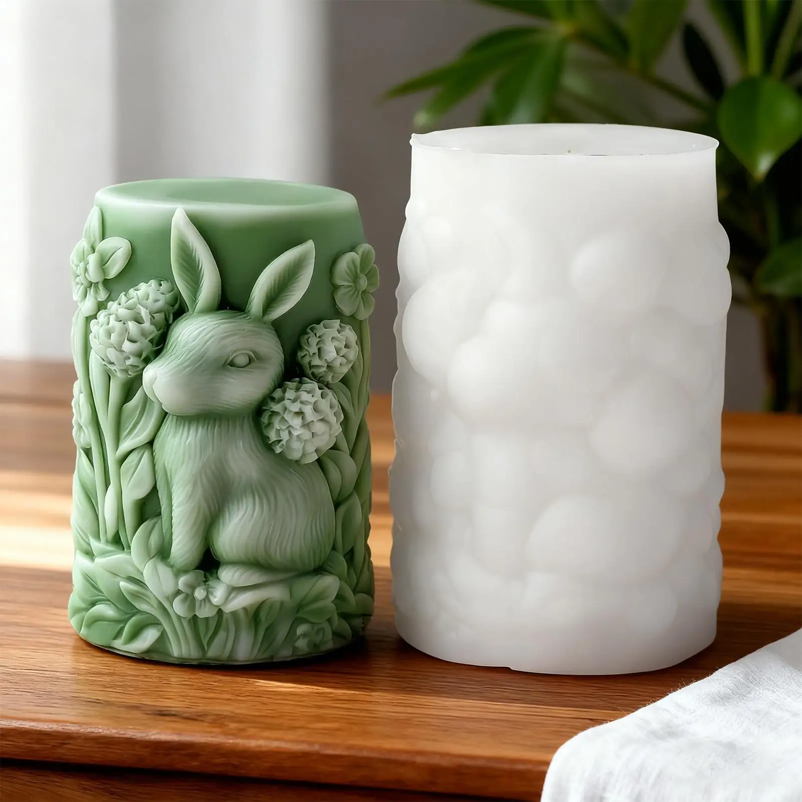 

Формы для изготовления свечей, кролик, цветок, цемент, художественное ремесло, гипсовая форма для мыла для дома, комнаты, свадебного украшения обеденного стола