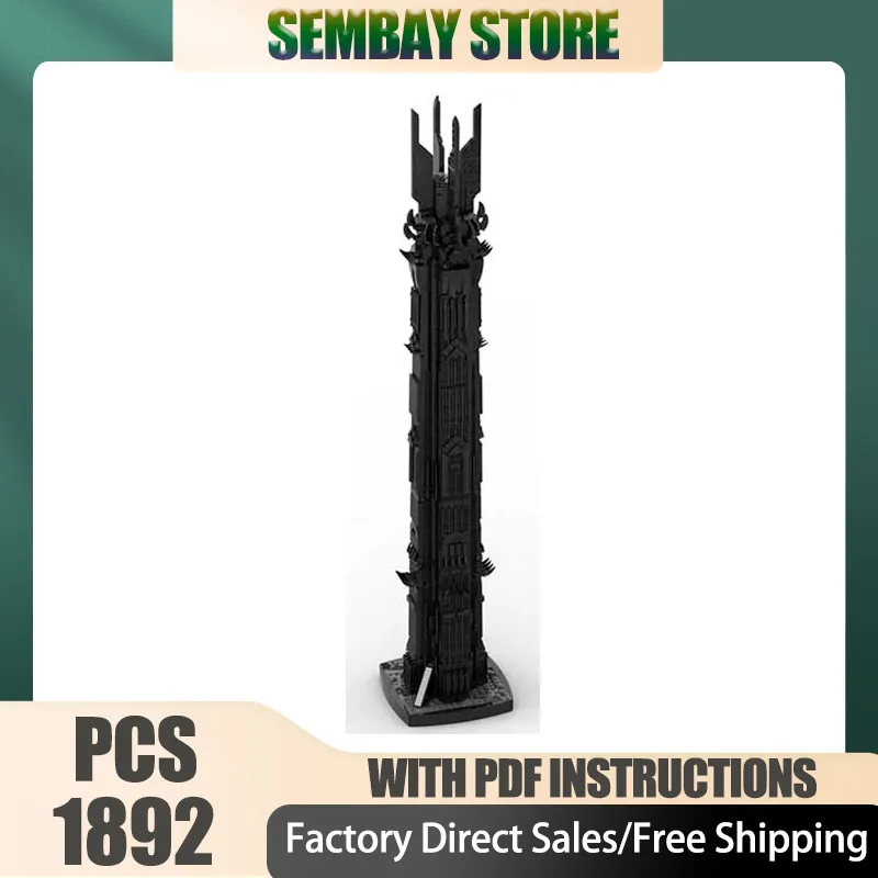 Ringen Film Moc Bouwstenen UCS Zwarte Poort van Mordor Model Bakstenen DIY Assemblage Technische Constructie Speelgoed Set Vakantiecadeaus