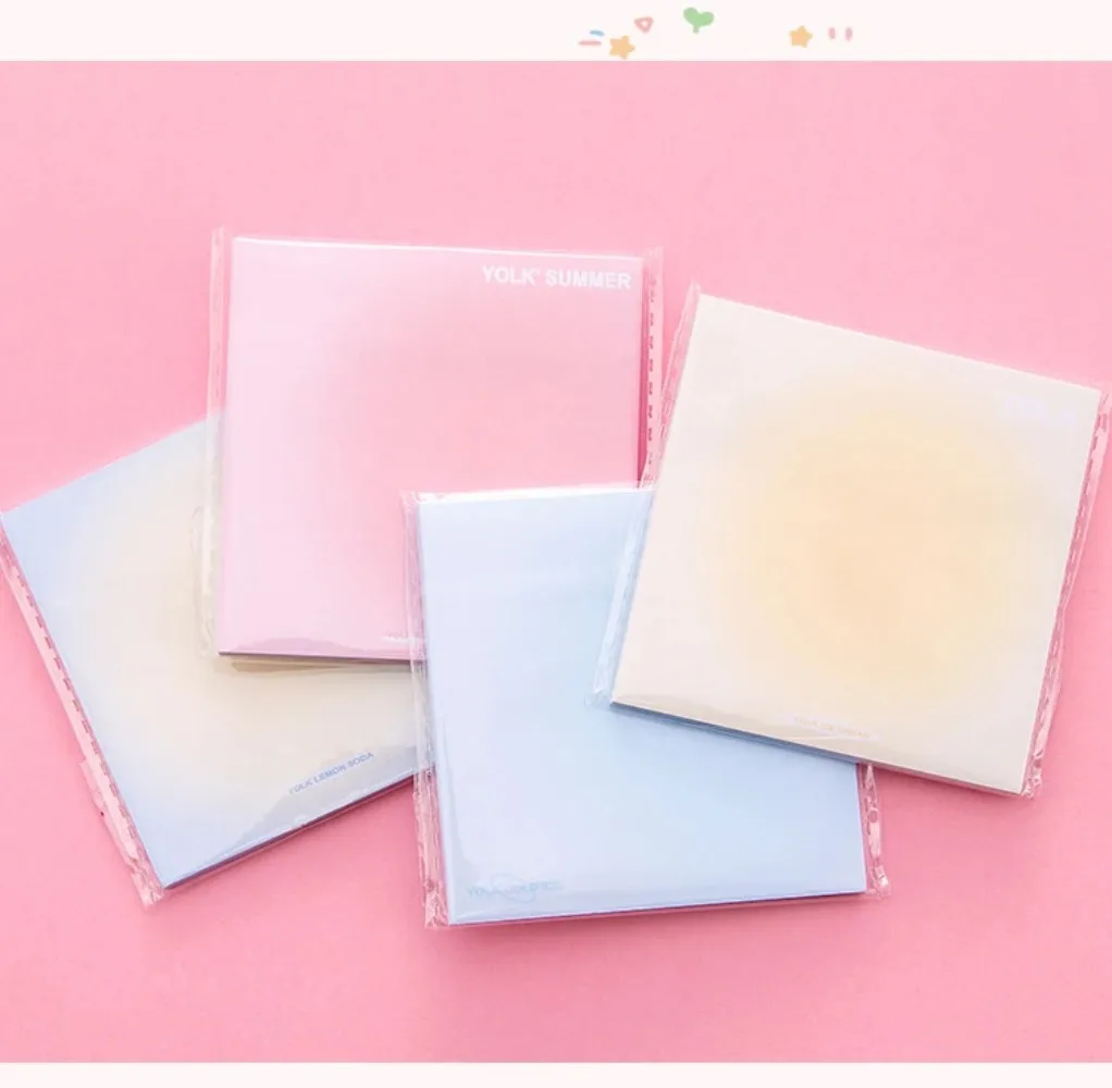 Gradient Color Memo Pad Sticky Note Stickers Decal Scrapbooking DIY Kawaii Notepad Diary Stationery School Supplies