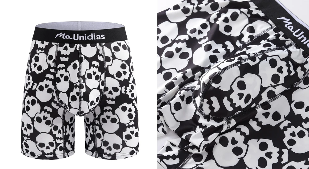1 stücke Medium-Lange Männer Unterhose Shorts Marke Unterwäsche Für Männer Boxer Sexy Druck Schlüpfer der Männer Brief Bund boxer Briefs – Detail 9