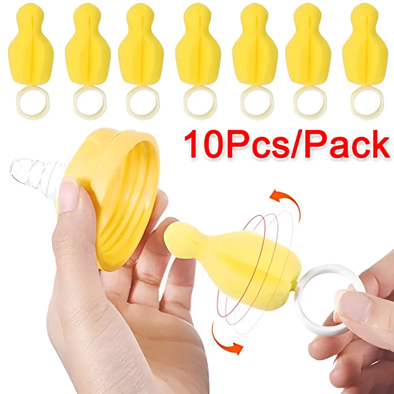 10/1PCS 360Degree Rotating Sponge Yellow Baby Nipple Brush Babies Teat Cleaning Feeding Bottle Brushes Infant Pacifier Cleaner