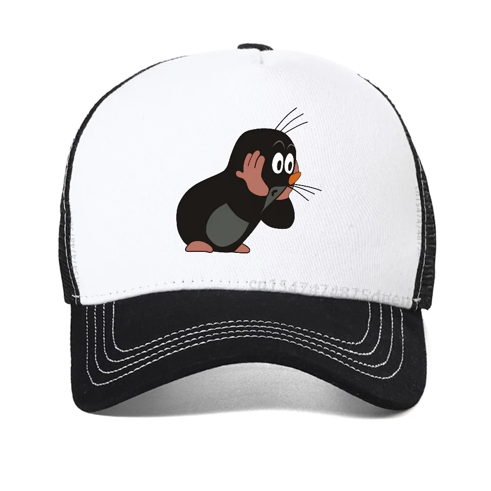 

Krtek Cartoon The Story Of A Mole mesh baseball cap Summer Novelty Casual mesh Snapback hat adjustable Breathable sun hats