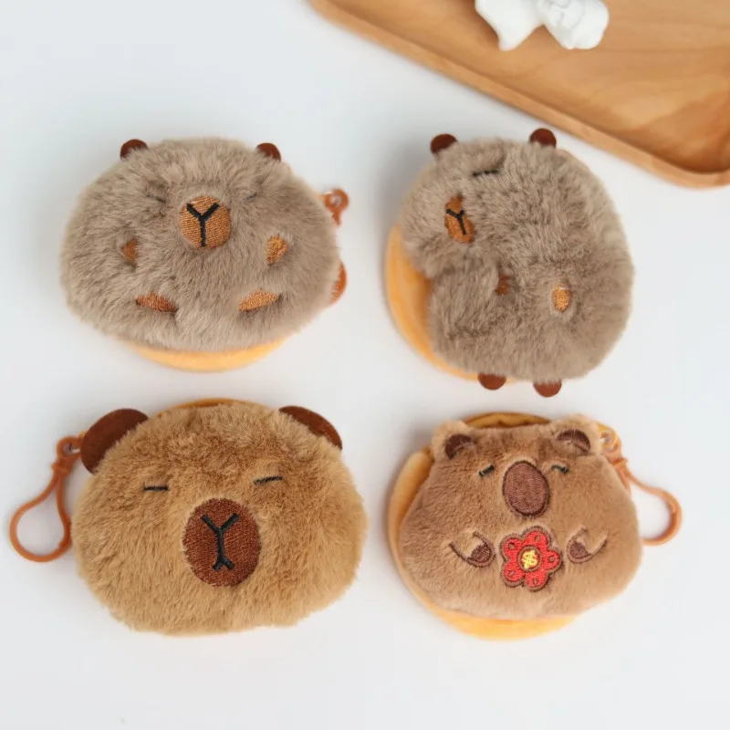 

Cartoon Capybara Anime Soft Coin Purses Fashion Kawaii Mini Wallets Round Creative Key Storage Bags Pendants Boys Girls Gift New