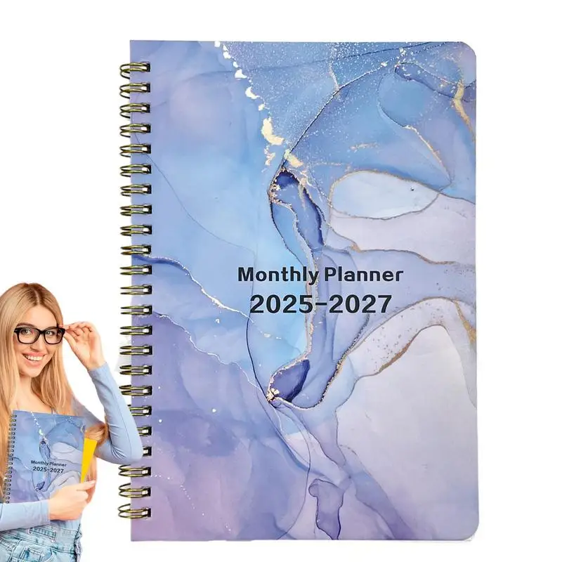 Monthly Planner 2025-2027 Business Planner Daily Notebook Planner 2025-2027 Daily Organizer For Activities Events And Goals