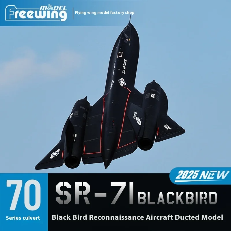 Freewing المزدوج 70 مللي متر Sr-71 Blackbird Rc طائرة طائرة ثنائية القناة الاستطلاع الطائرات الكبيرة الثابتة الجناح طائرة نموذجية #3