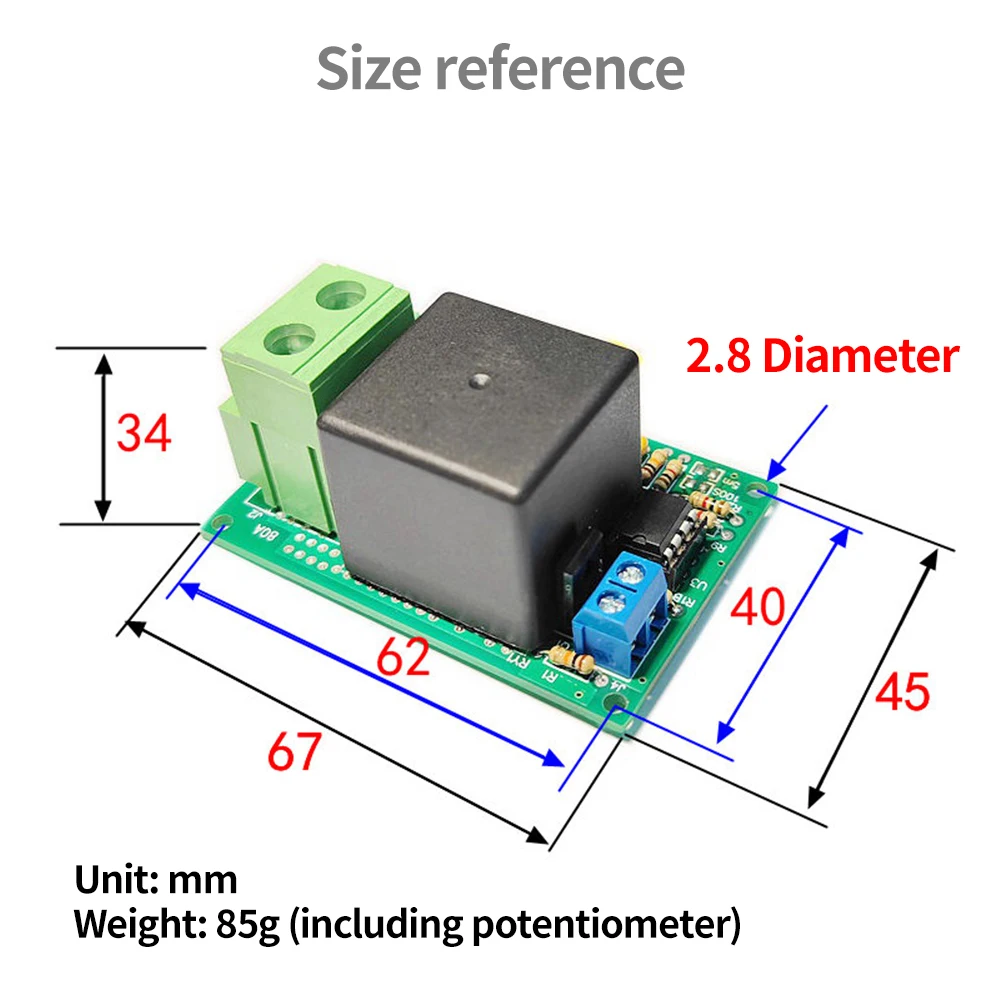 Modulo relè temporizzato DC 12V 24V ritardo Timer regolabile spegnimento interruttore di controllo relè Timer con potenziometro 0 ~ 10/0 ~ 100sec 0