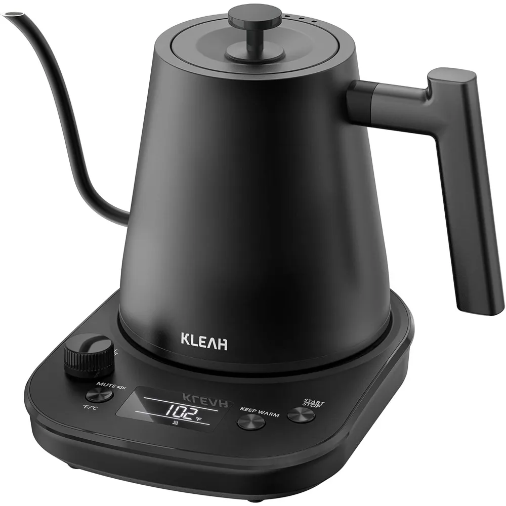 

Gooseneck Electric Kettle with Temperature Control - 0.8L Automatic Shut Off Tea & Coffee Kettle, Hot Water Boiler Pour Over Co