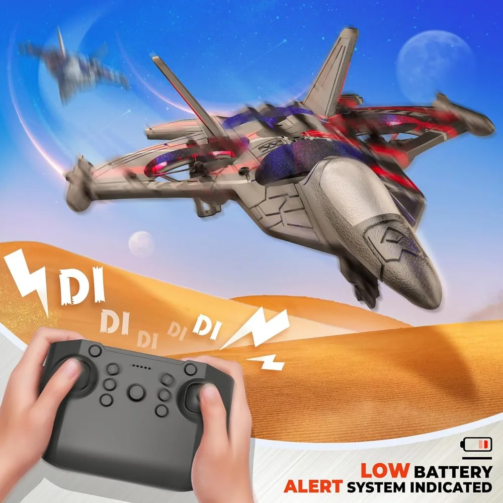 Droni BEZGAR progettati per bambini: aereo, aereo, elicottero RC da 2,4 GHz e 360 °   Giocattolo Flip Jet dai 8 ai 13 anni