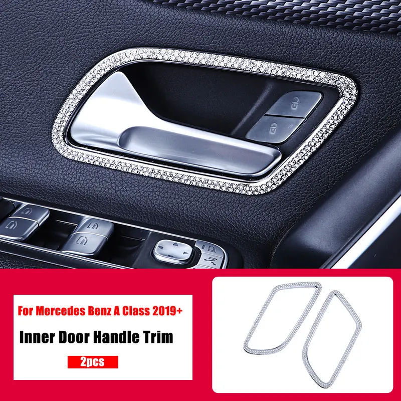 Per Mercedes Benz Classe A CLA W177 C118 A180 A200 A220 A250 A35 AMG 2020 + Console centrale Trim Copertura del diamante Adesivo di cristallo