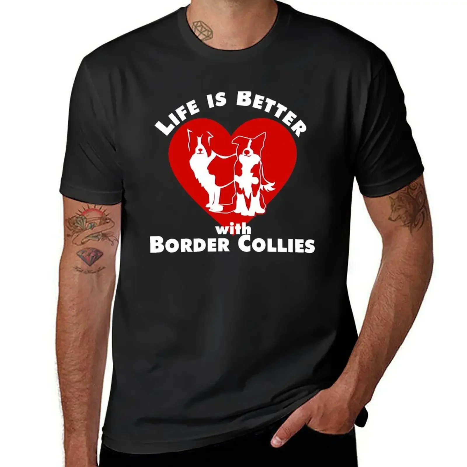 

LIfe is Better with Border Collies NickerStickers on Redbubble T-Shirt sweat anime summer top mens graphic t-shirts anime