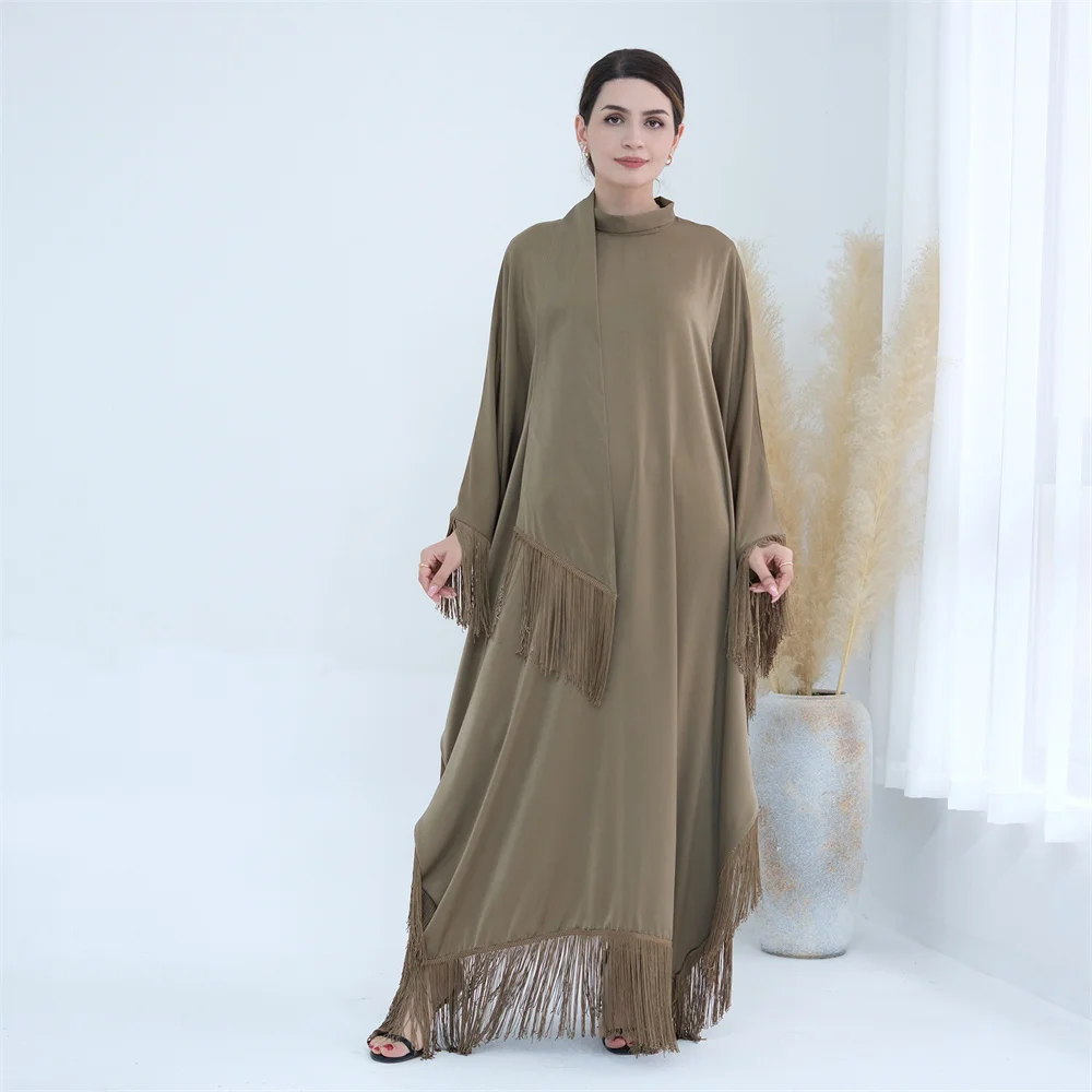 

2024 New Ramadan Abaya Prayer Clothes Women Kaftan Arab Turkey Islam Muslim Long Dress Kebaya Marocain Robe Femme Musulmane