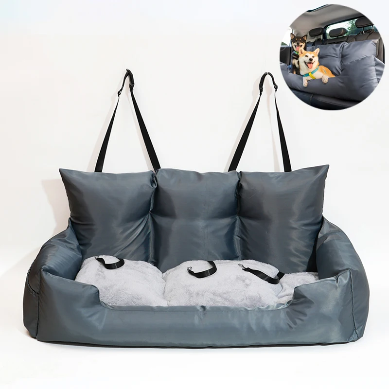 

Custom Travel Bolster Safety Large Dog Car Seat Bed For Cat Luxury Dog Beds Pet Backseat Cover Pet Beds Pet Seat Designer Dog Pr