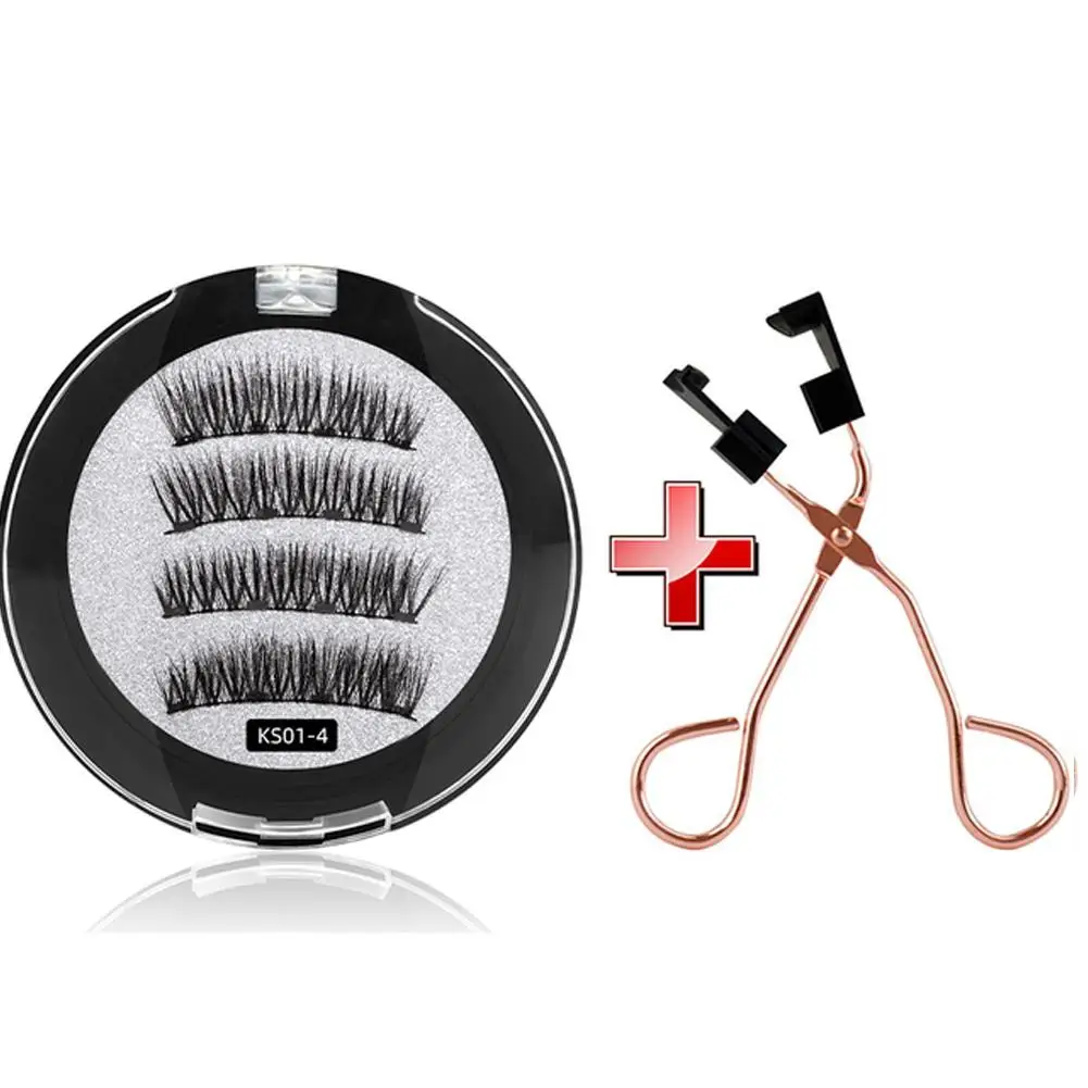 2 pairs/1set Magnetic Eyelashes 3D False Eyelashes Mink Eyelashes Makeup Eyelash Extension Tool Natural Thick Long Eyelashes