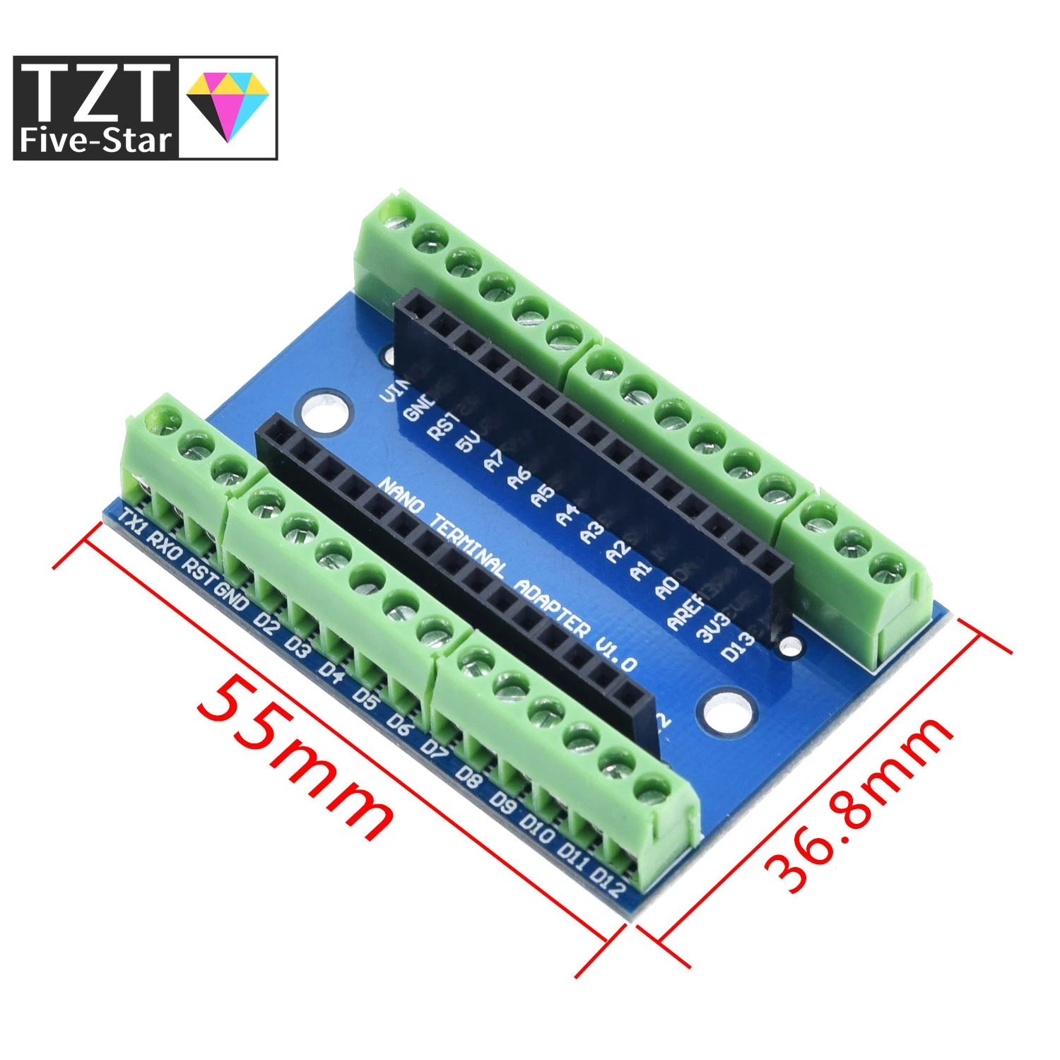 NANO V3.0 Controller Terminal Adapter Expansion Board NANO IO Shield Simple Extension Plate For Arduino AVR ATMEGA328P