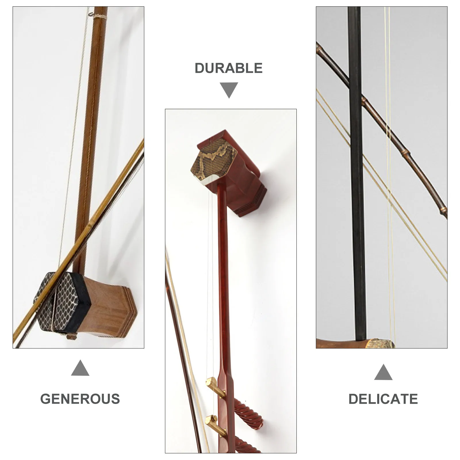 

4Pcs Erhu String Set Durable Strong Premium Music Wire Easy Replace Full Set Erhu Accessories Practical Replacement Strings
