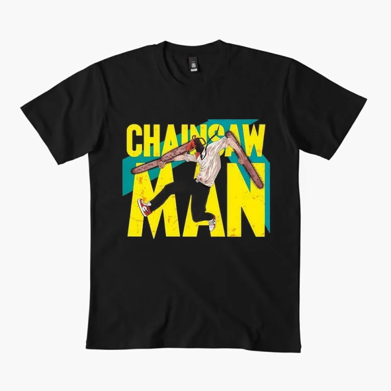 

Denji Chainsaw Man Anime Gift t shirt 0326 DEVIL HUNTER Graphic Tee 100% cotton print clothing Y2K clothes Large size Tops