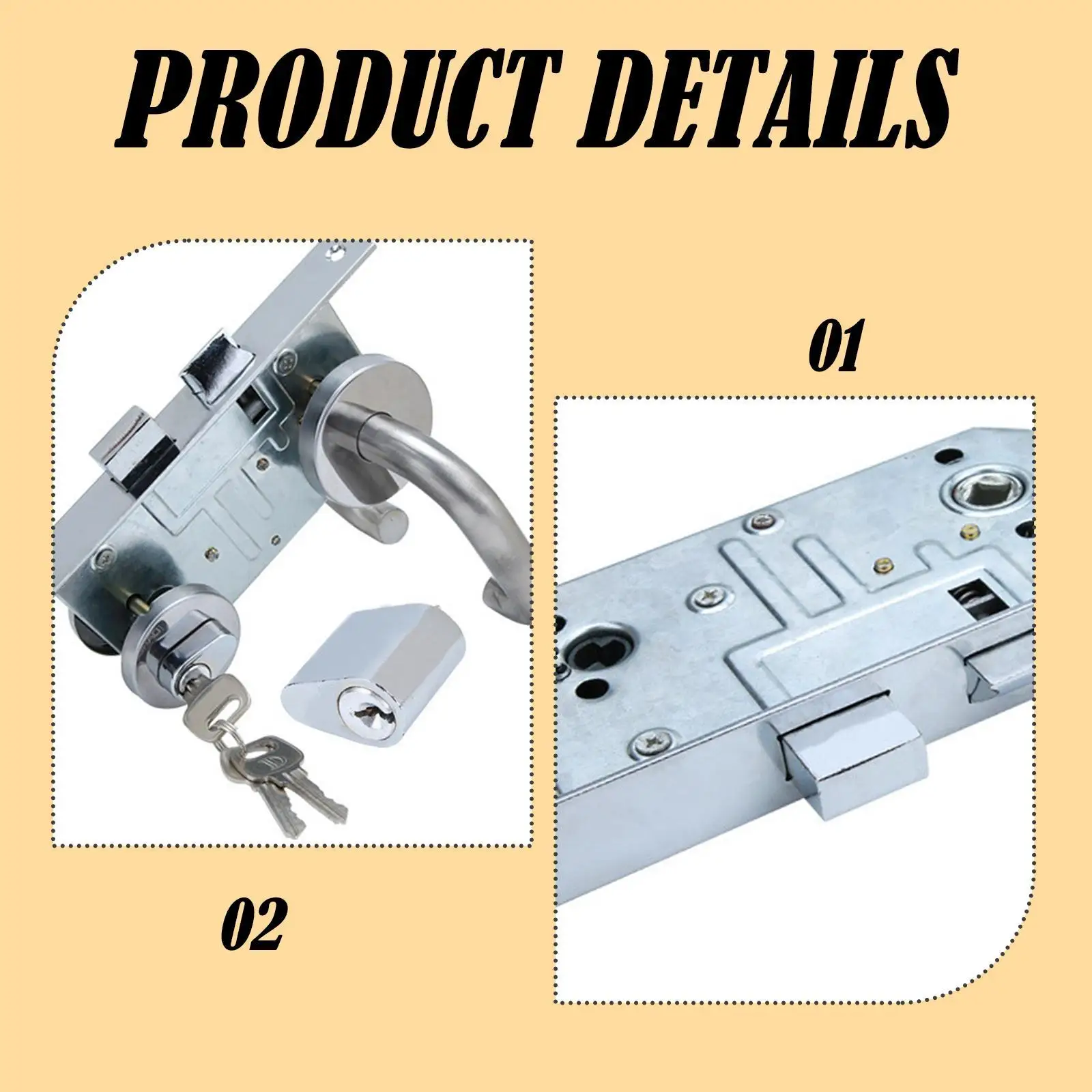 

Stainless Steel Commercial Lever Lock Fireproof Rust Resistant Door Hardware for Industrial Security