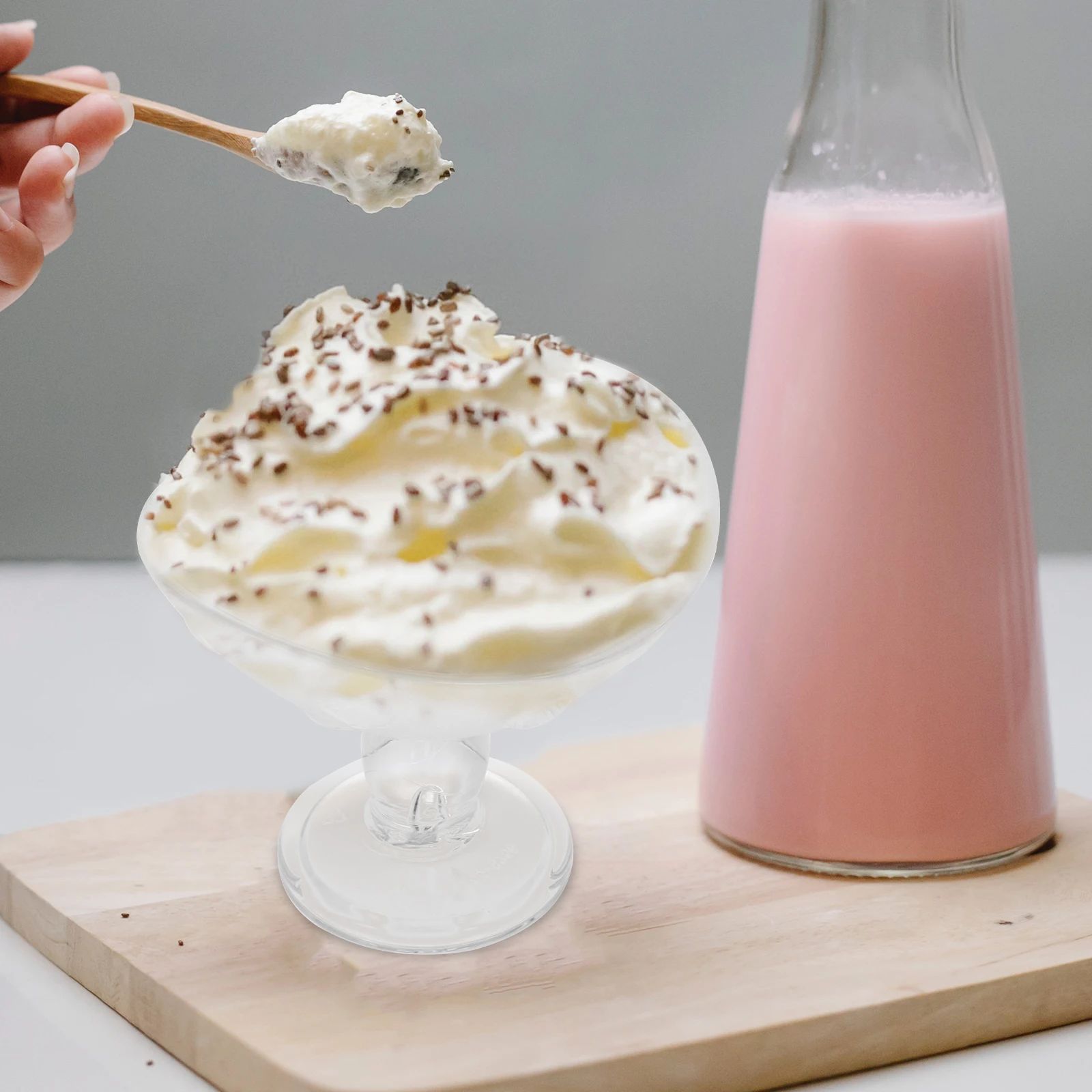 

Transparent 400 Ice Cream Bowl Cream Cup Beverage Bowl Cold Drink Dessert Dessert Cup Container Use