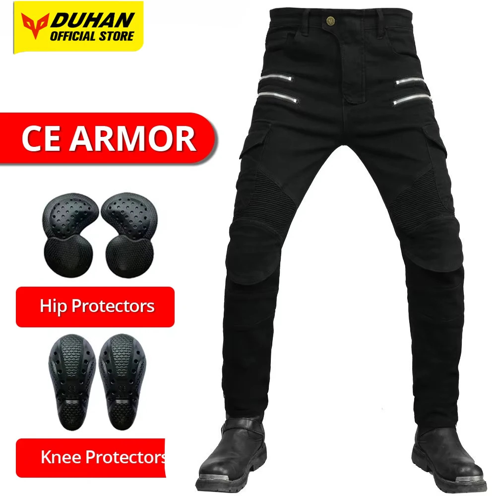 

Motorcycle Jeans Men's Motorcycle Workwear Pants Multi-bag Riding Pants Zipper Casual Pants with CE Protective Gear