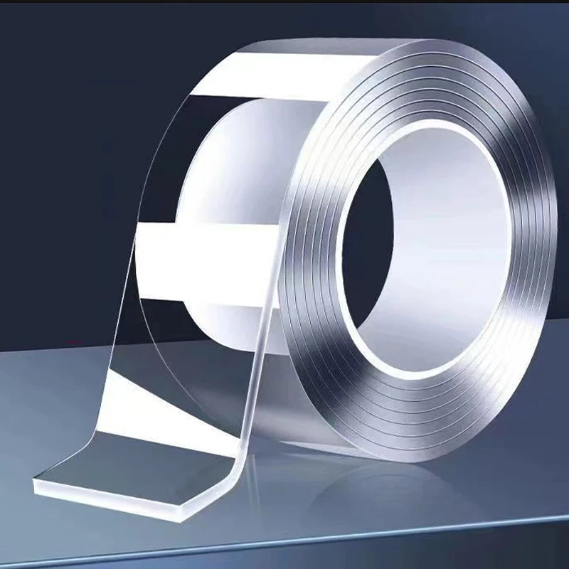 

5M Double Sided Tape Transparent Acrylic Reusable Waterproof Adhesive Tracsless Tape Gadget Household Nano Tapes Sticker