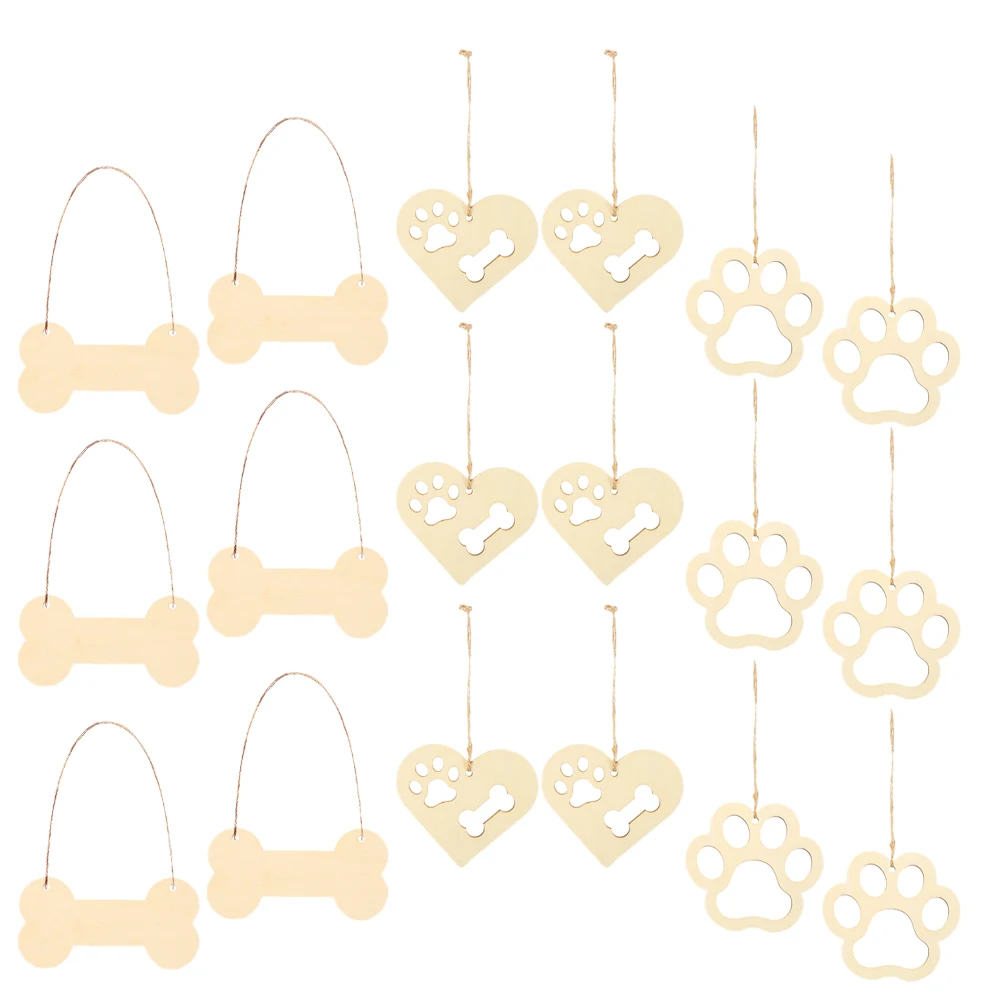 

1 set Wood Craft Supplies Unfinished Cutouts Blank Bone Shape Wooden Chips For DIY Home Decor Painting Writing Safe Durable