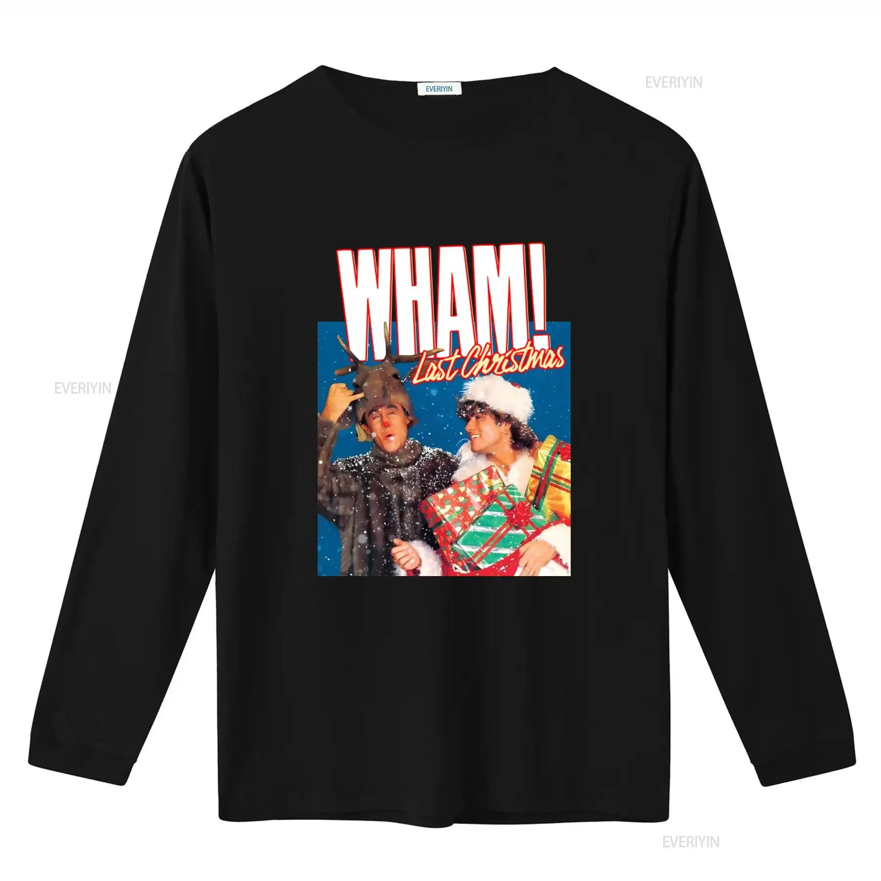 George Michael Last Christmas WHAM Festive T Shirt for  vintage Washed streetwear Comfortable Versatile Soft Casual
