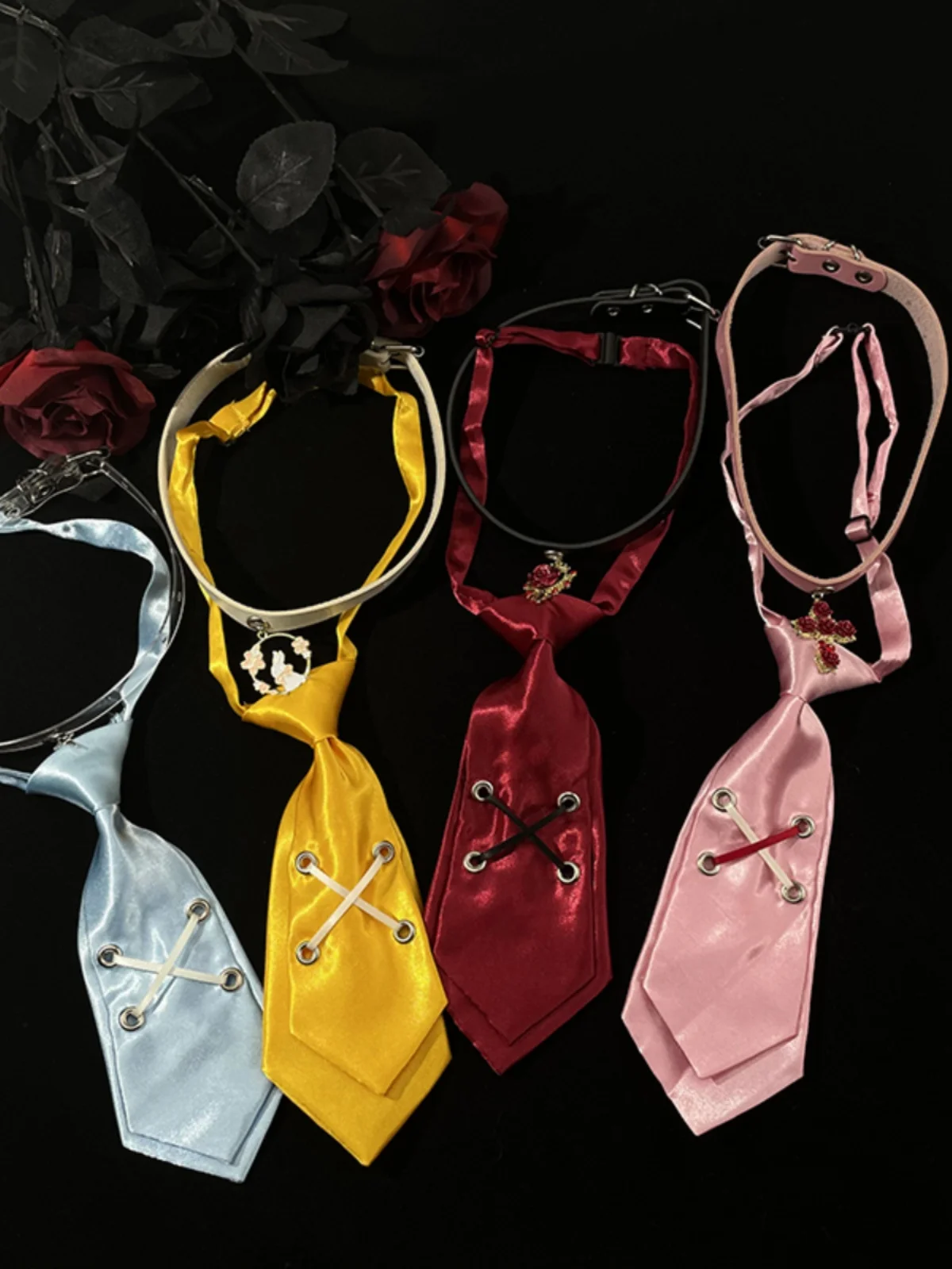 

Original Small Tie Collar Personality Non-mainstream Subculture Gothic Harajuku Style Y2k Retro All-match Ties for Men Bow Tie