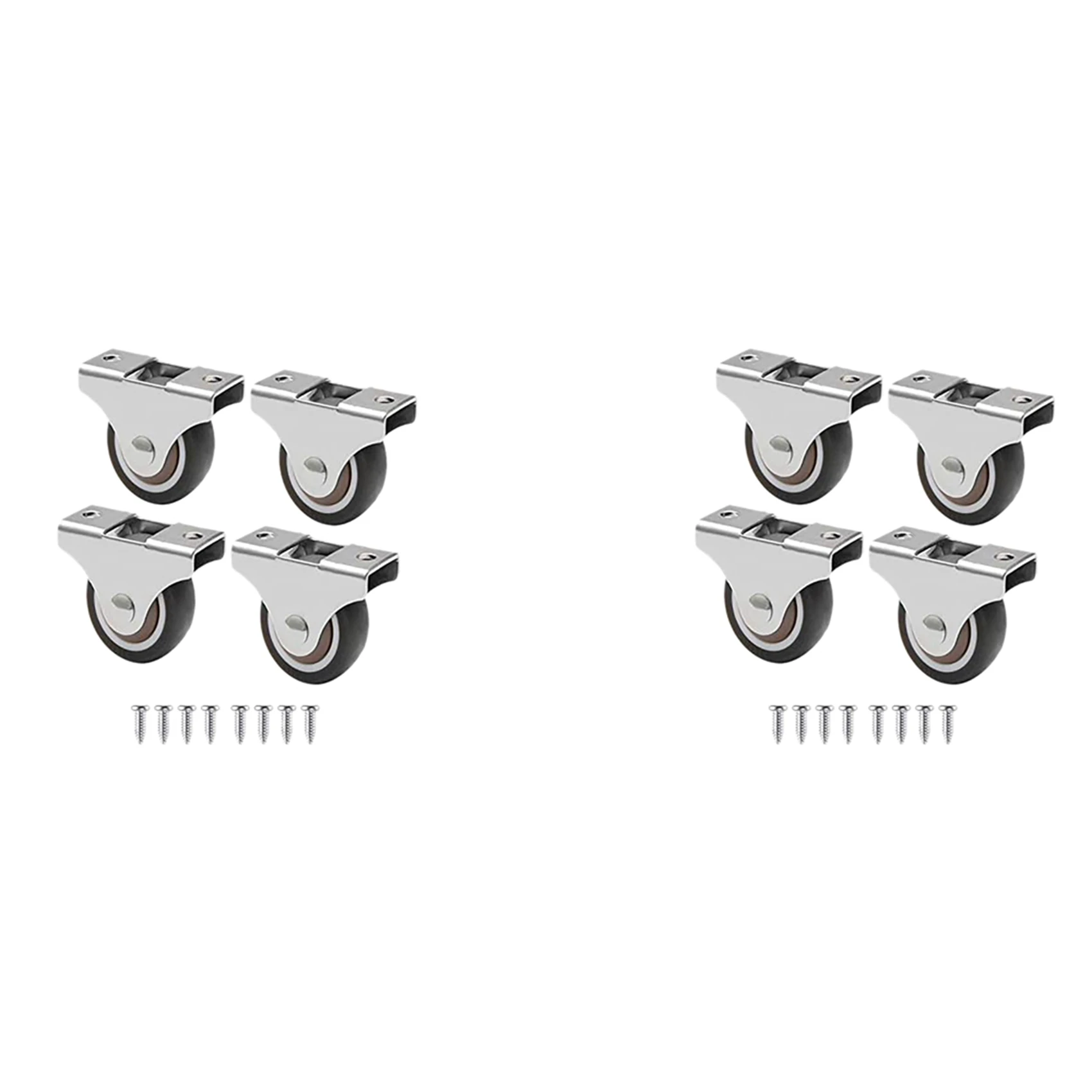 2025 Trend 8 Pcs Mini Casters Furniture Casters Small 25Mm Fixed Casters Directional Movable Casters Movable Casters For Furnitu