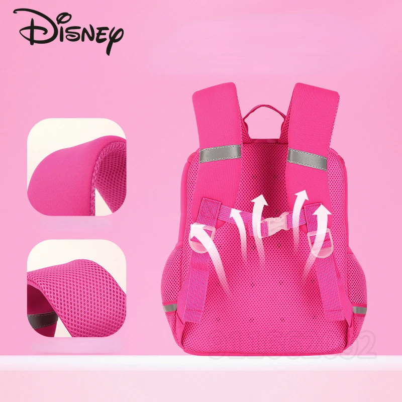 Disney Strawberry Bear Original New Girls Backpack Luxury Brand Girls\' School Bag Cartoon 3D Fashion Children Cute School Bag