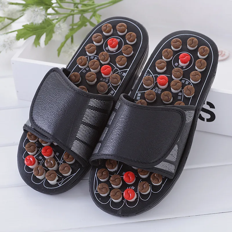 Acupressure Massage Slippers, Rotating Tai Chi Massage Sandals, Spiky Foot Acupoint Slippers, Non-Slip Health Sandals.