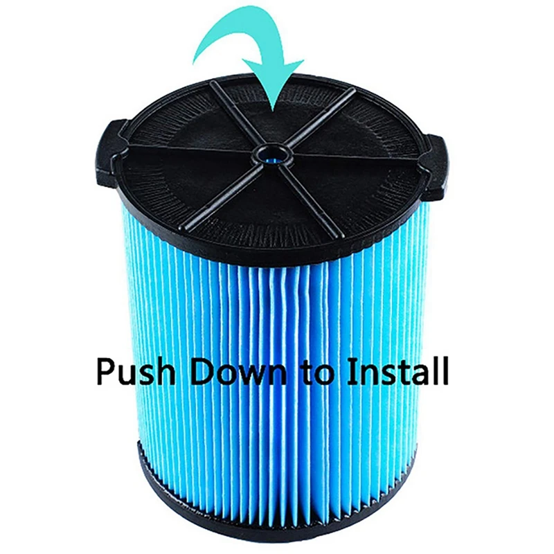 3X استبدال فلتر ل Ridgid VF5000 5-20 جالون المكانس الرطبة الجافة مطوي ورقة جامدة فراغ خرطوشة تصفية