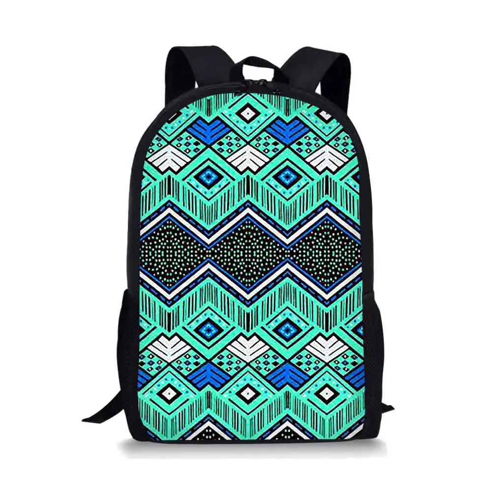 Mochila con patrón de estilo Tribal étnico, mochilas escolares para adolescentes, niños y niñas, bolsas de viaje al aire libre, mochila multifuncional africana