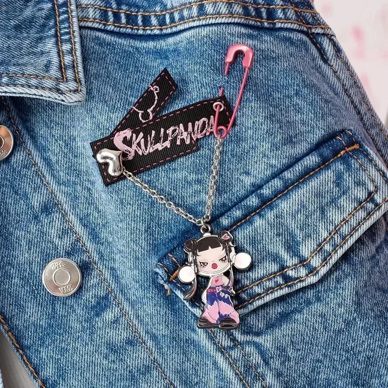 

SKULLPANDA CHEERS TO MYSELF SERIES - Anime Action Figure Guess Bag Badge Pendant Ornament Figurines Home Decor Desktop