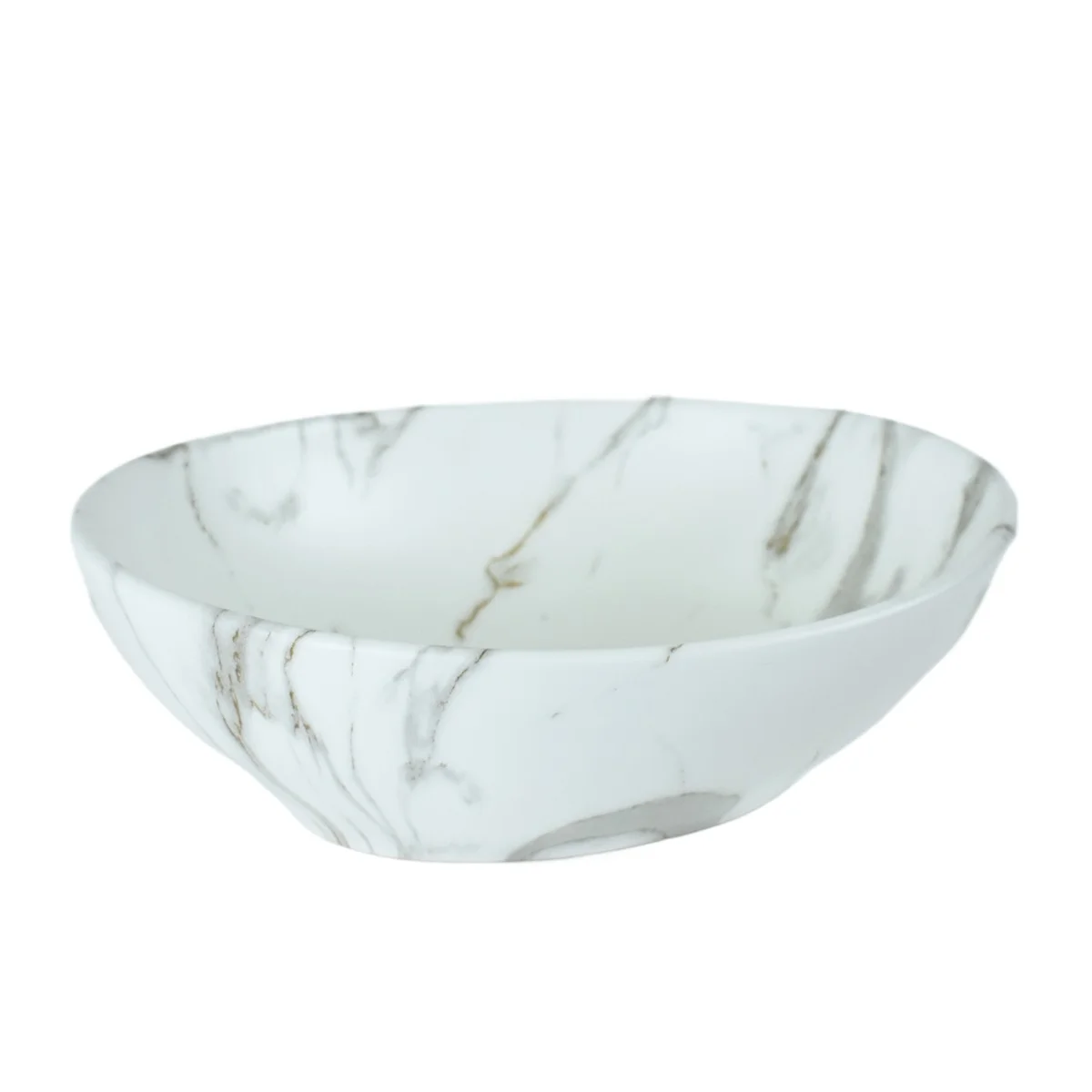 

Ceramic bowl type oval small trumpet counter basin European hand wash basin marble matte