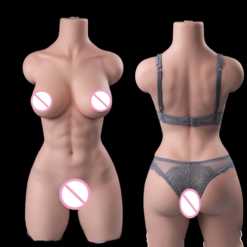MIVM-12KG silicone half body sex doll, men love women's abs figure, jelly breasts and buttocks, artificial vagina anal real doll