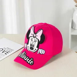 Disney-gorras de béisbol de Mickey Mouse para niños y niñas, sombrero con estampado de dibujos animados en 3D, visera para el sol, Otoño e Invierno