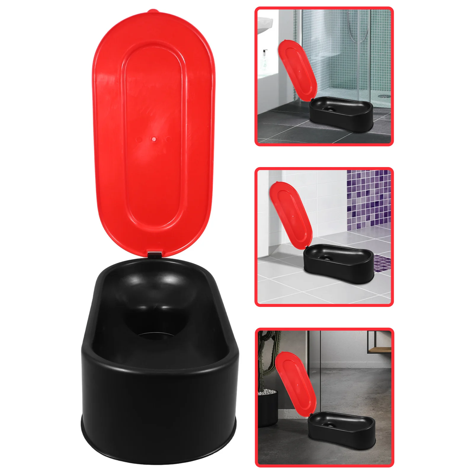 

Construction Portable Toilet Temporary Bed Pans for Elderly Men Women Easy Durable Plastic Urinal Temporary Toilet