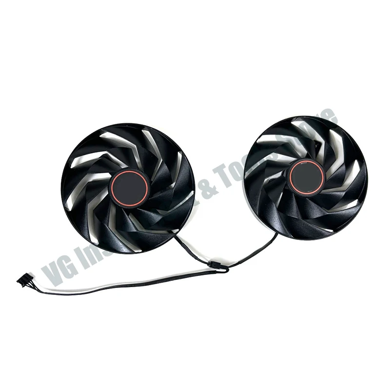 새로운 사파이어 PULSE RX 7600 XT RX 7700 XT용 GPU 팬 교체품, 듀얼 95mm 4핀 듀얼 볼 베어링, 고풍량 GPU 쿨러 썸네일 6