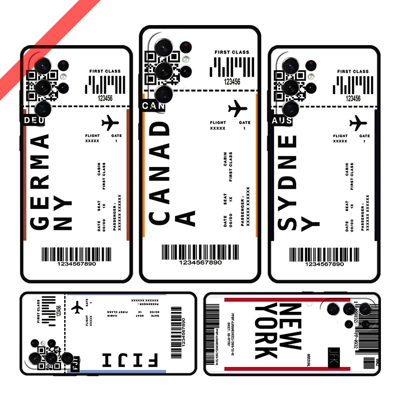 

Чехол для телефона New York TOKYO Traveltickets для Samsung Galaxy S20 FE S21 S23 Plus S24 S25 S22 Ultra Coque Note20 Note10 Cover