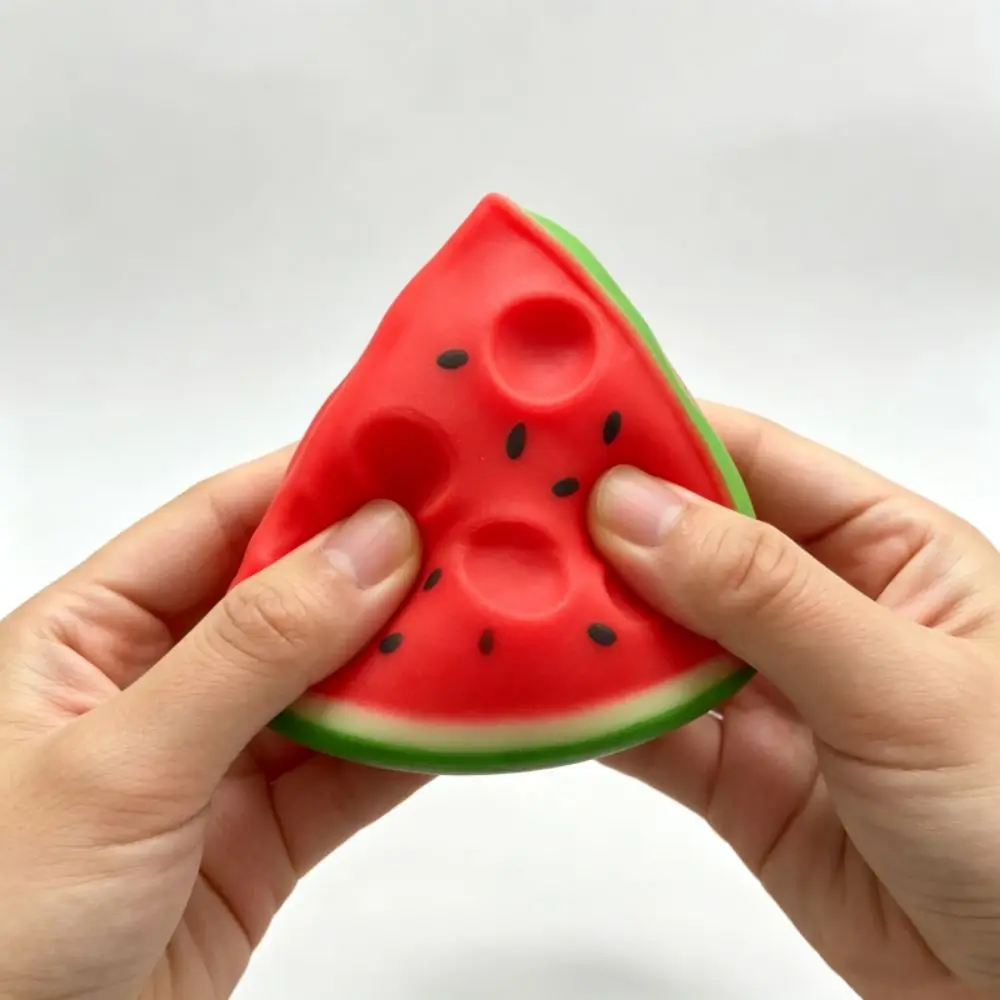 Boys Girls Hand Relax Crispy Watermelon Handmade Shapable Crunchy Squeeze Cute Non-rebound Blocks Filled Squishy Adults